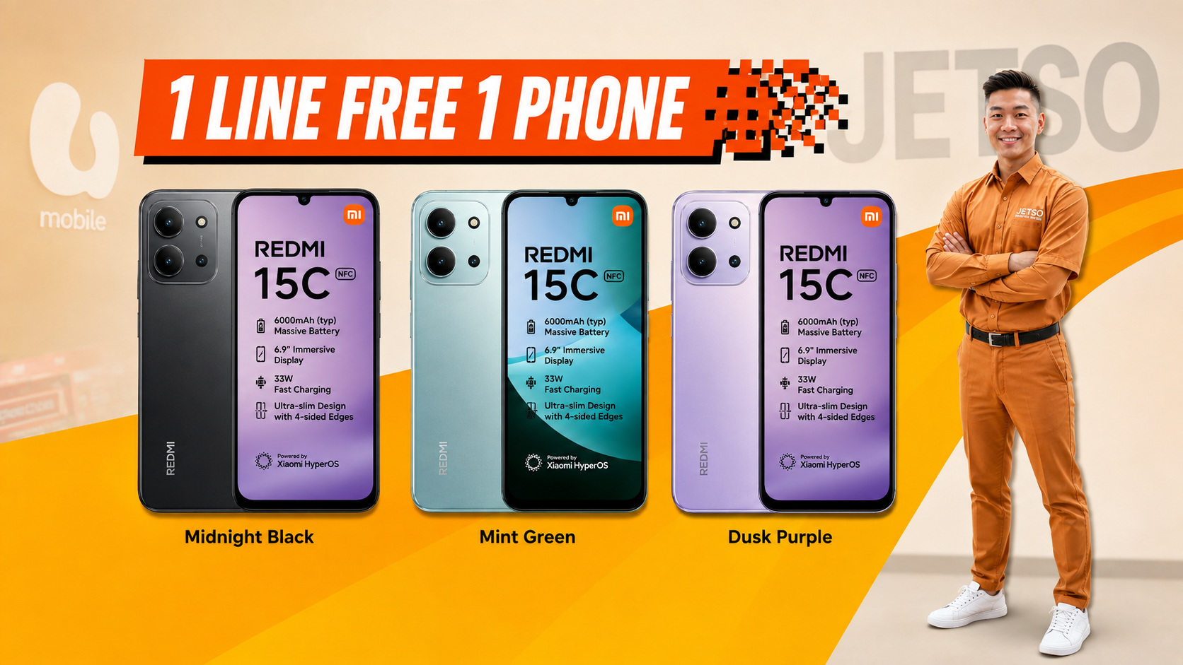Free 5G Phone: Xiaomi Redmi 15C Corporate Promotion