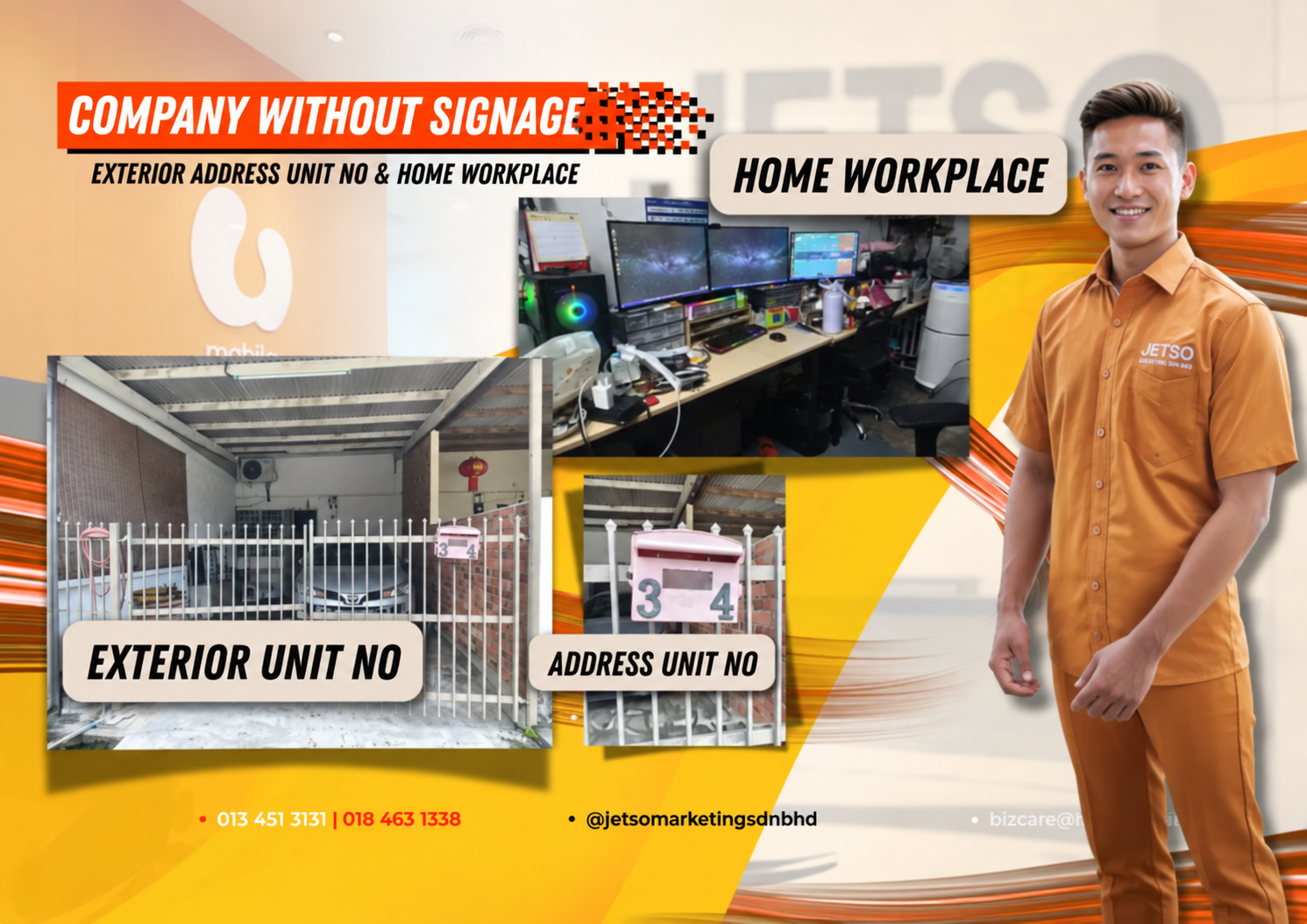 Example Exterior Address & Home Office Workspace