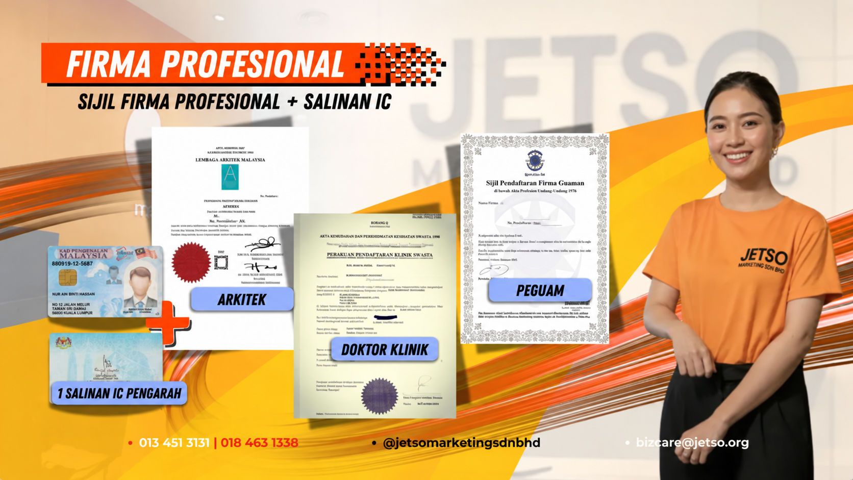 Dokumen Firma Profesional: Sijil Firma + IC