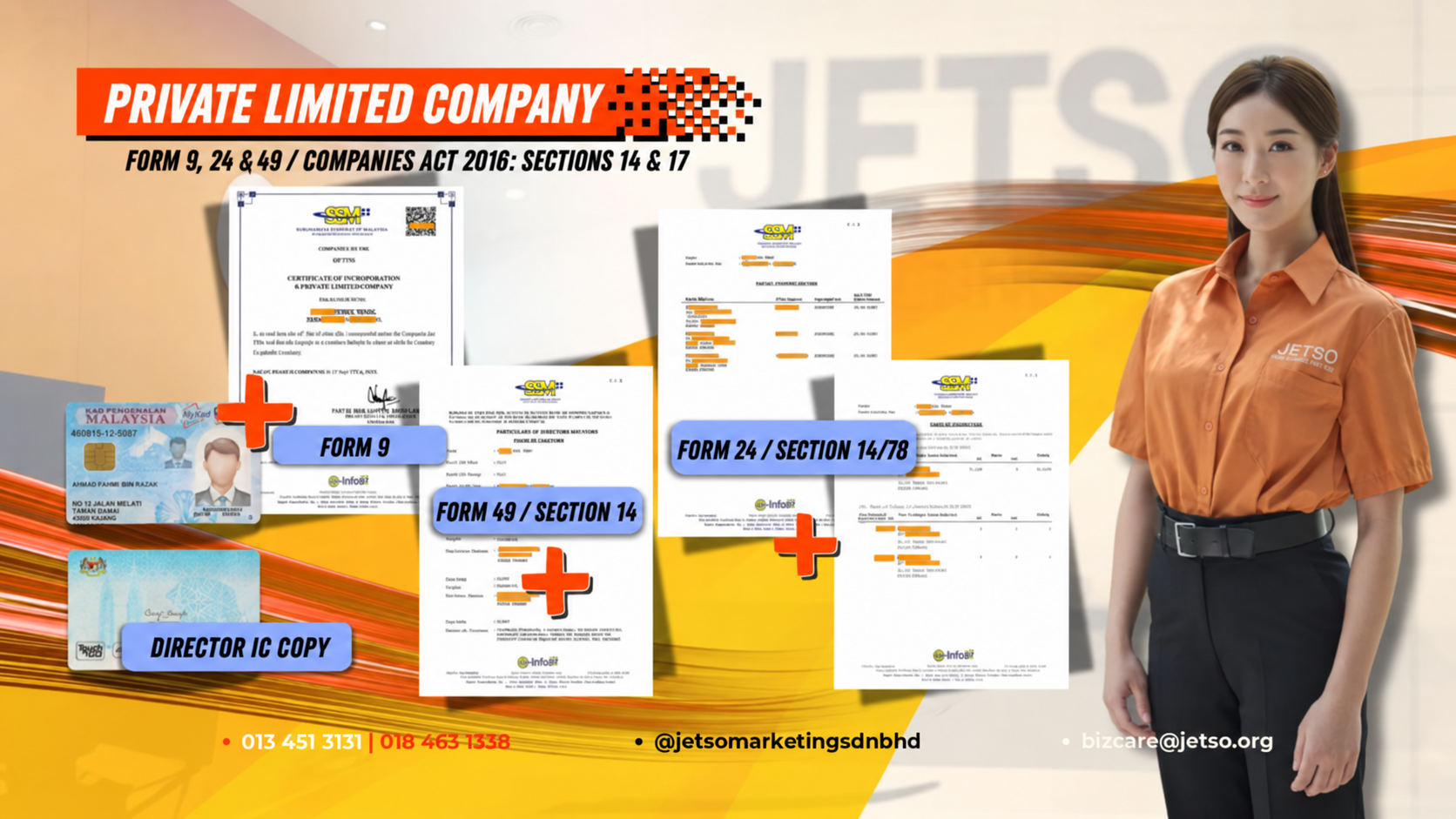 Sdn Bhd Company Documents: Form 9, 24, 49