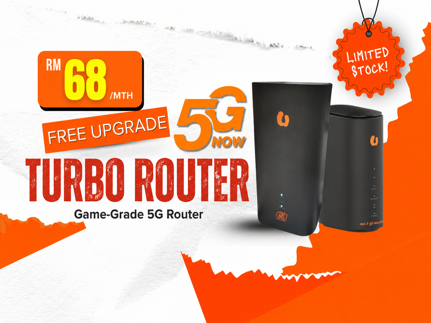 U Mobile 5G Broadband RM68/mth: Free Game-Grade Turbo Router Upgrade