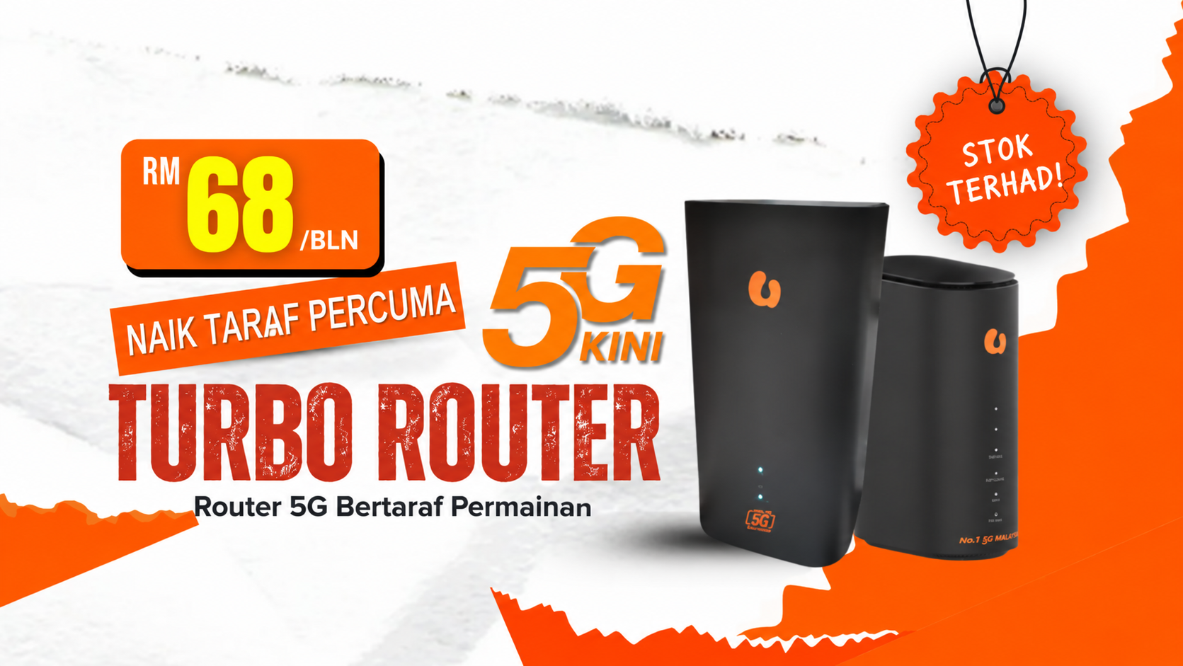 Jalur lebar tanpa wayar 5G U Mobile RM68 sebulan: Naik taraf router Turbo bertaraf permainan percuma