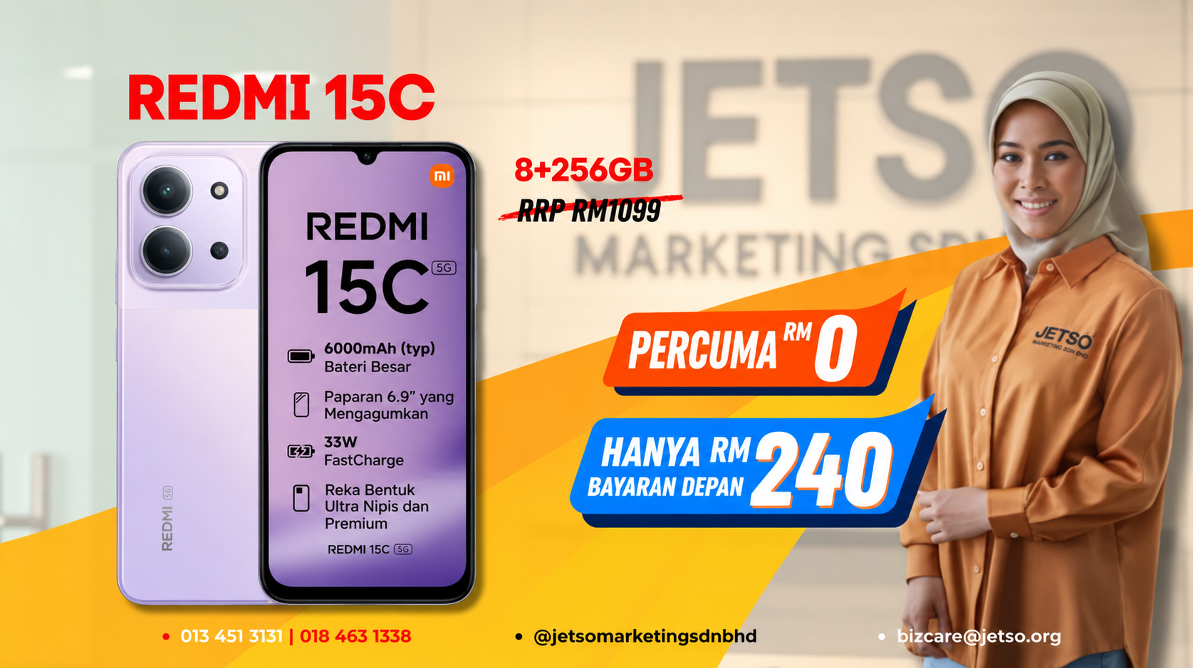 Talian Telefon Percuma Redmi 15C 1
