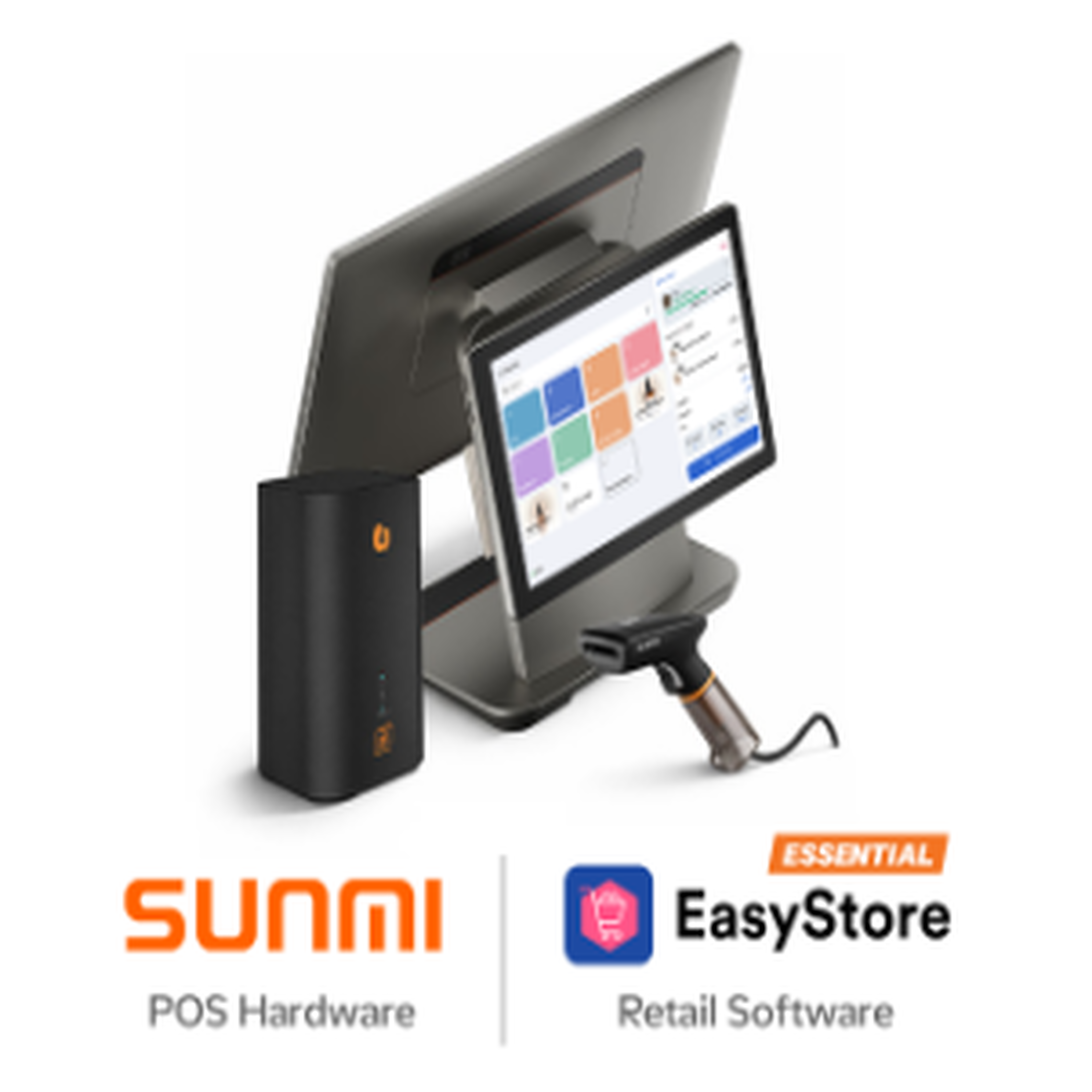 SUNMI D3 Pro Dwi Skrin dengan EasyStore Essential Elite