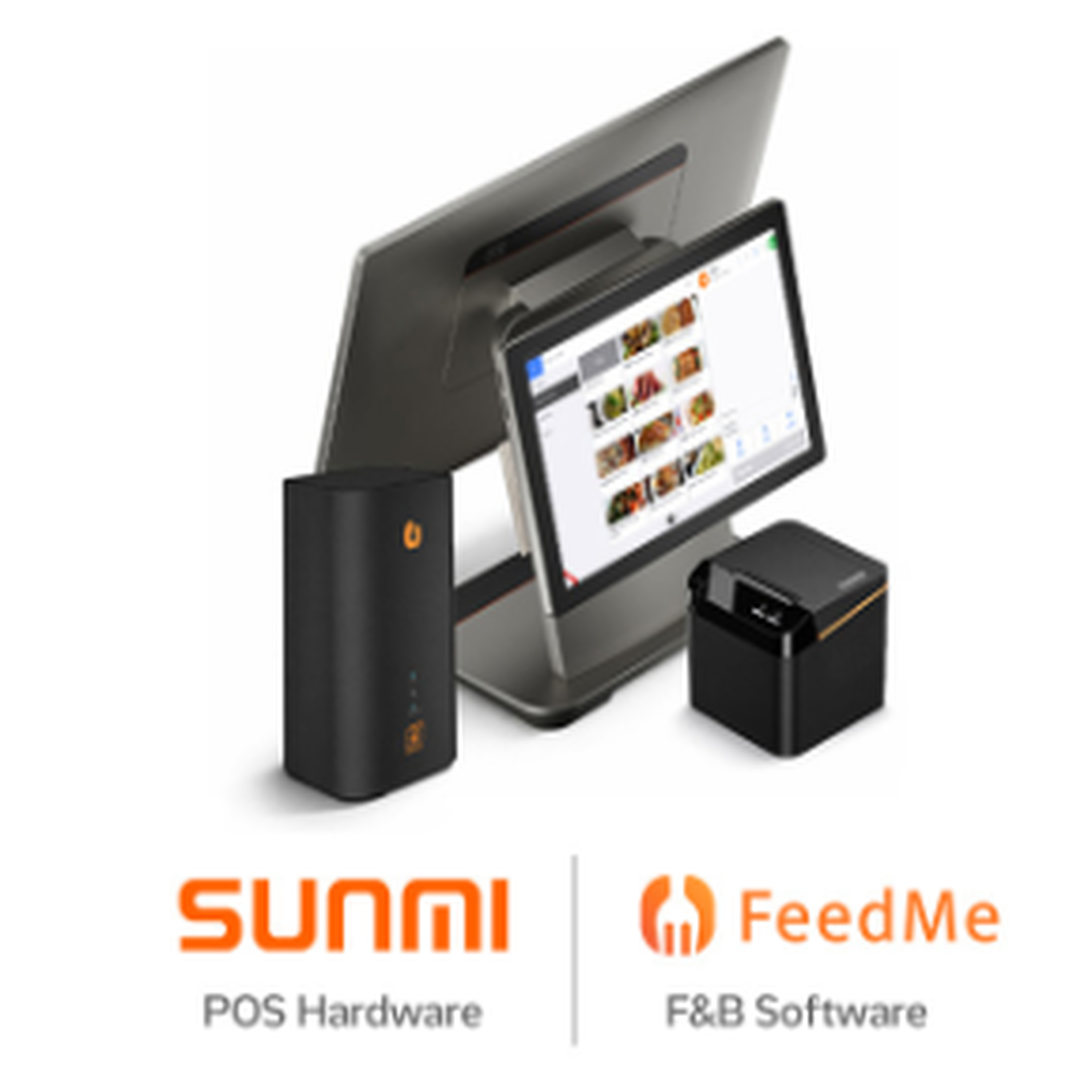 SUNMI D3 Pro Dual Screen dengan FeedMe Standard Elite