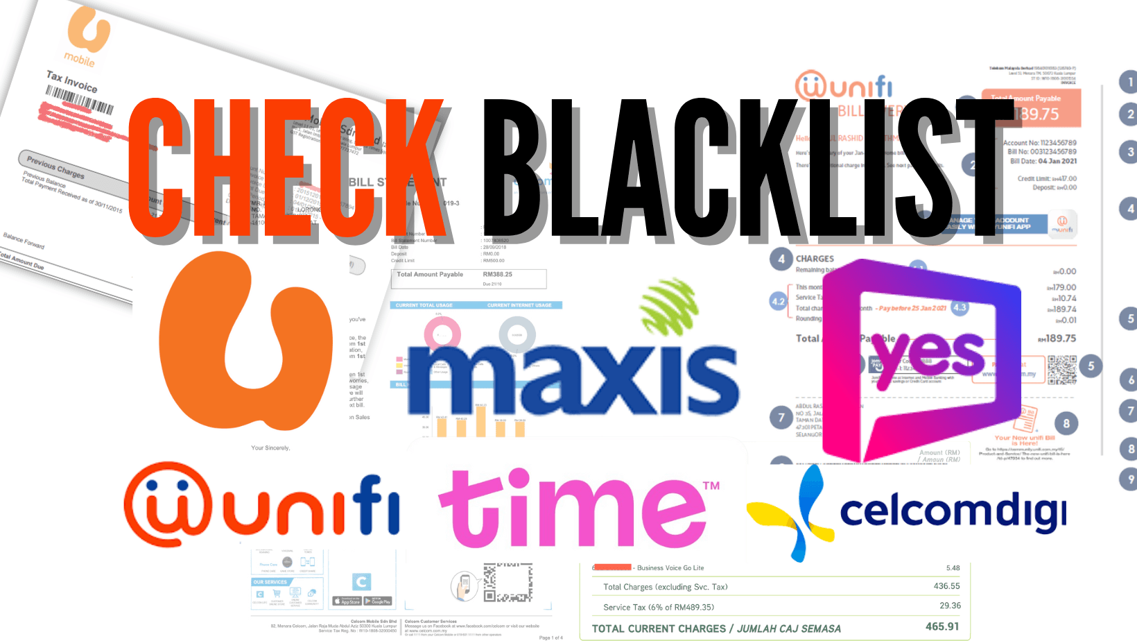 Check Semak Blacklist Telco Mobile Postpaid Nama Jelas