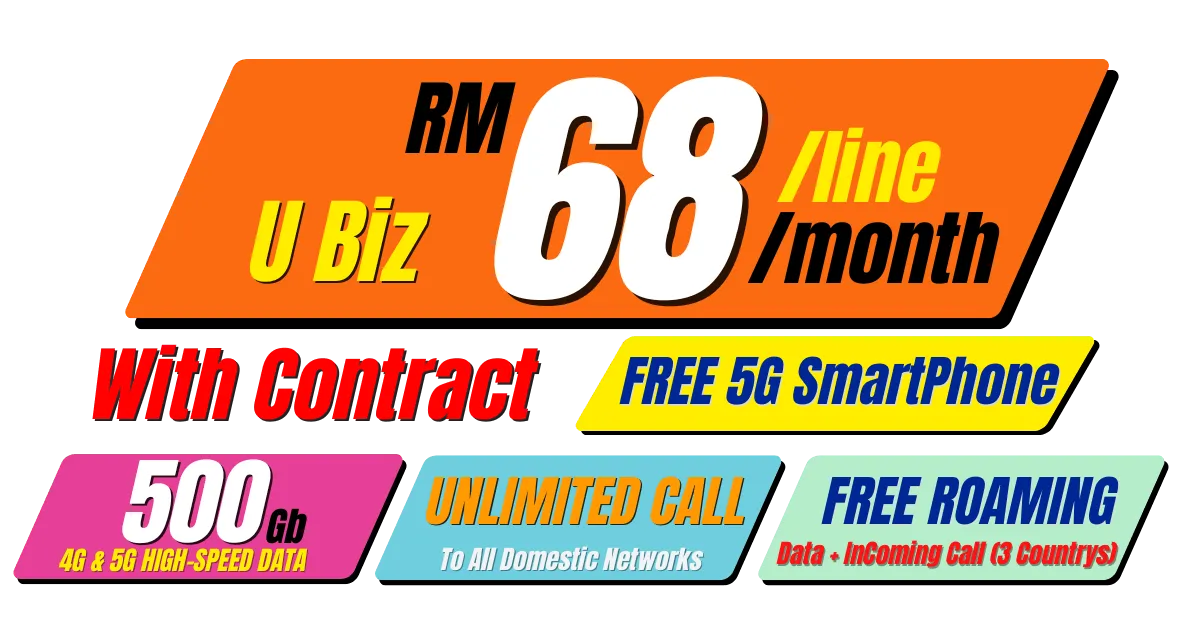 1 line 1 phone UBiz 68 U Mobile Postpaid 68 Plan