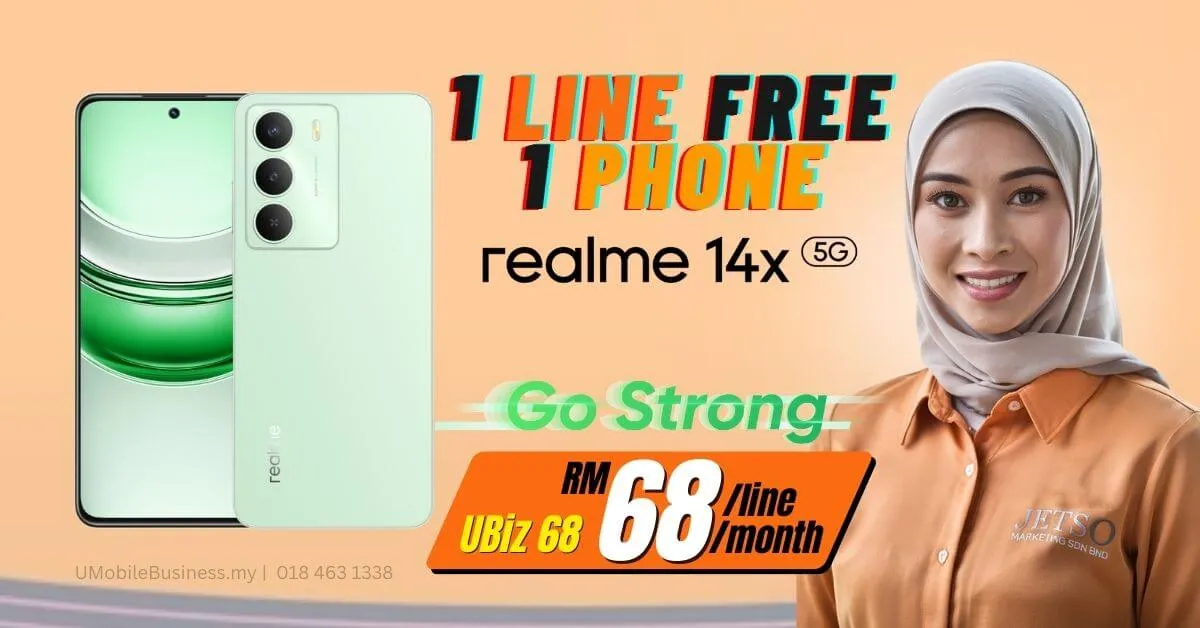 realme 14x umobile share credit U Mobile Free Phone Plan UBiz 68