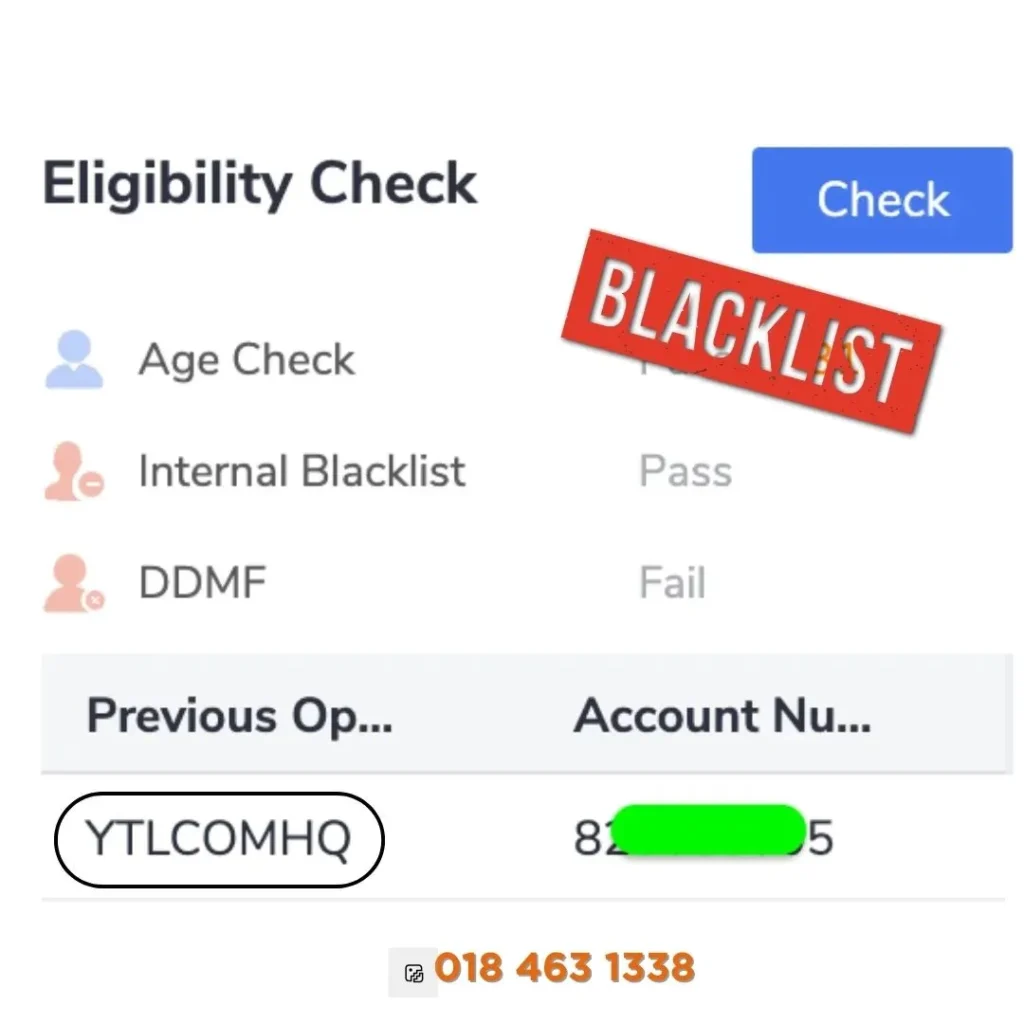 Check Blacklist YES